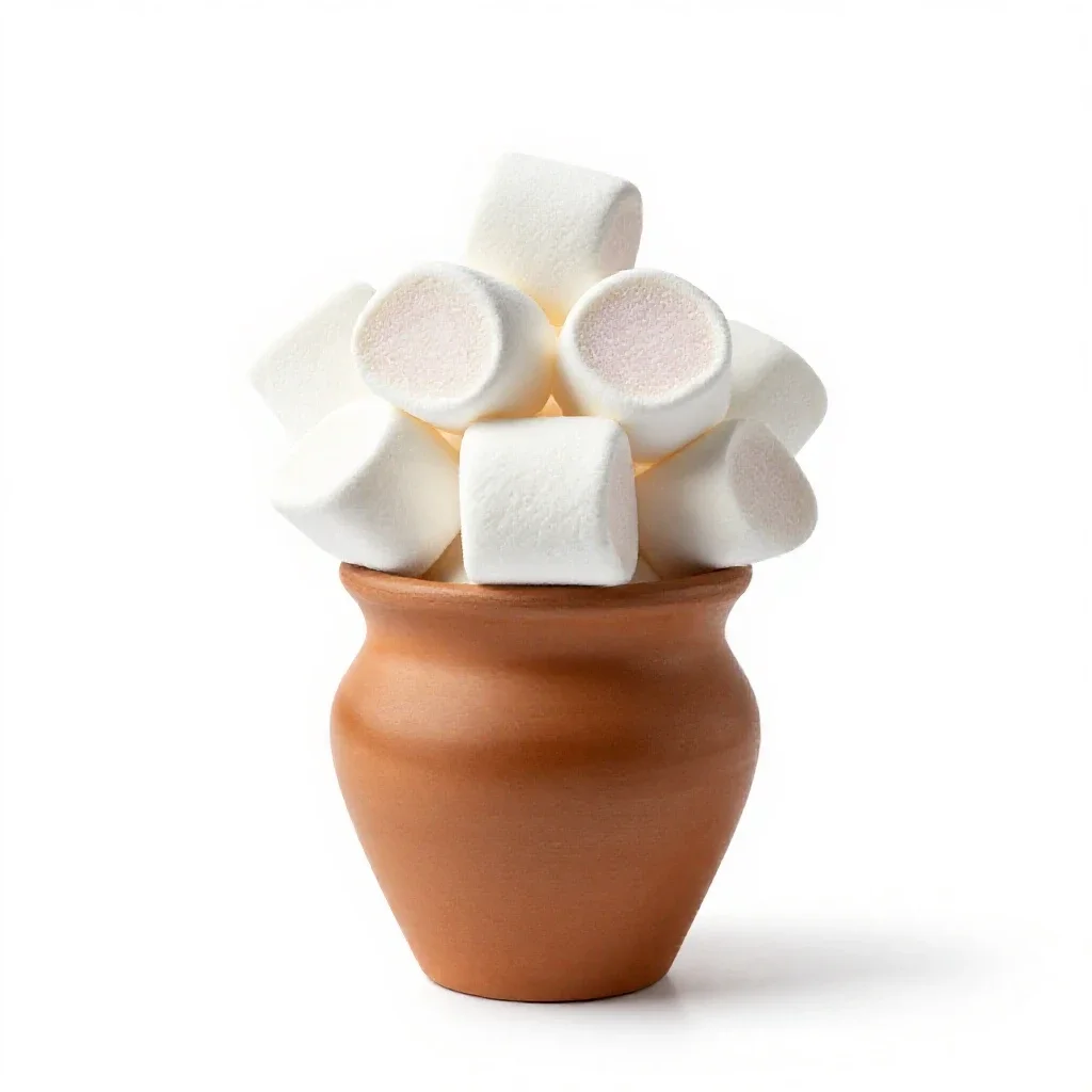 Marsh mallow isolated on a white background