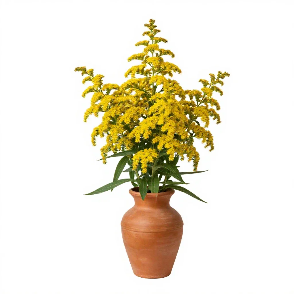 Meadow goldenrod isolated on a white background