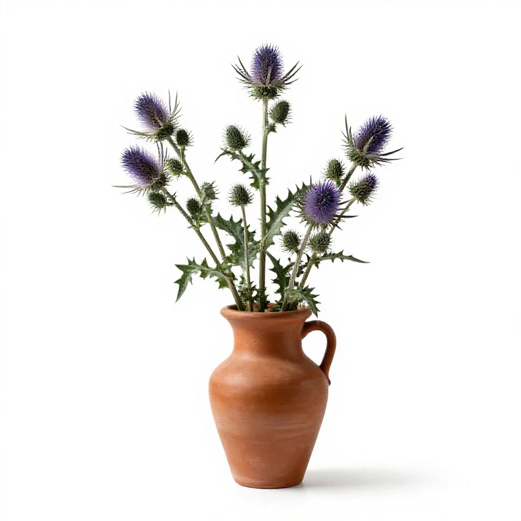 Melancholy thistle isolated on a white background