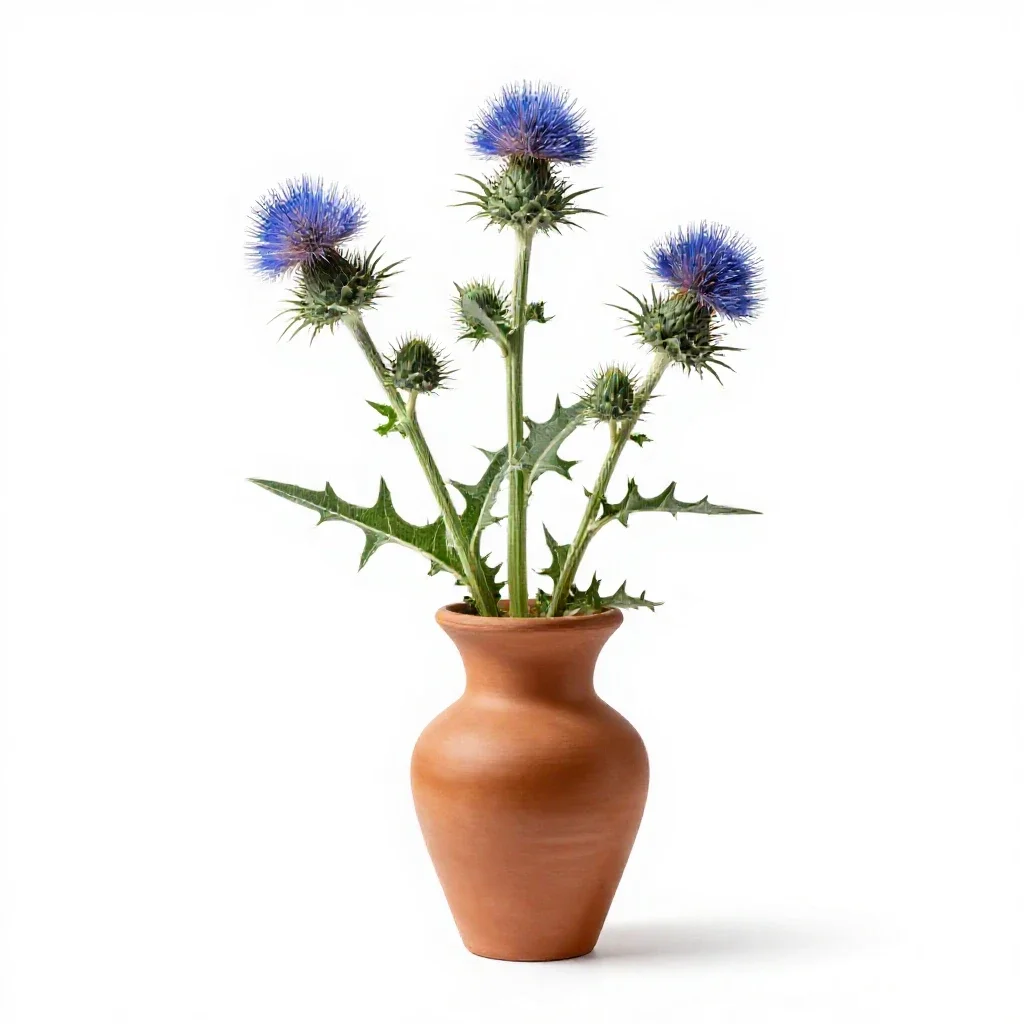 Milk thistle isolated on a white background