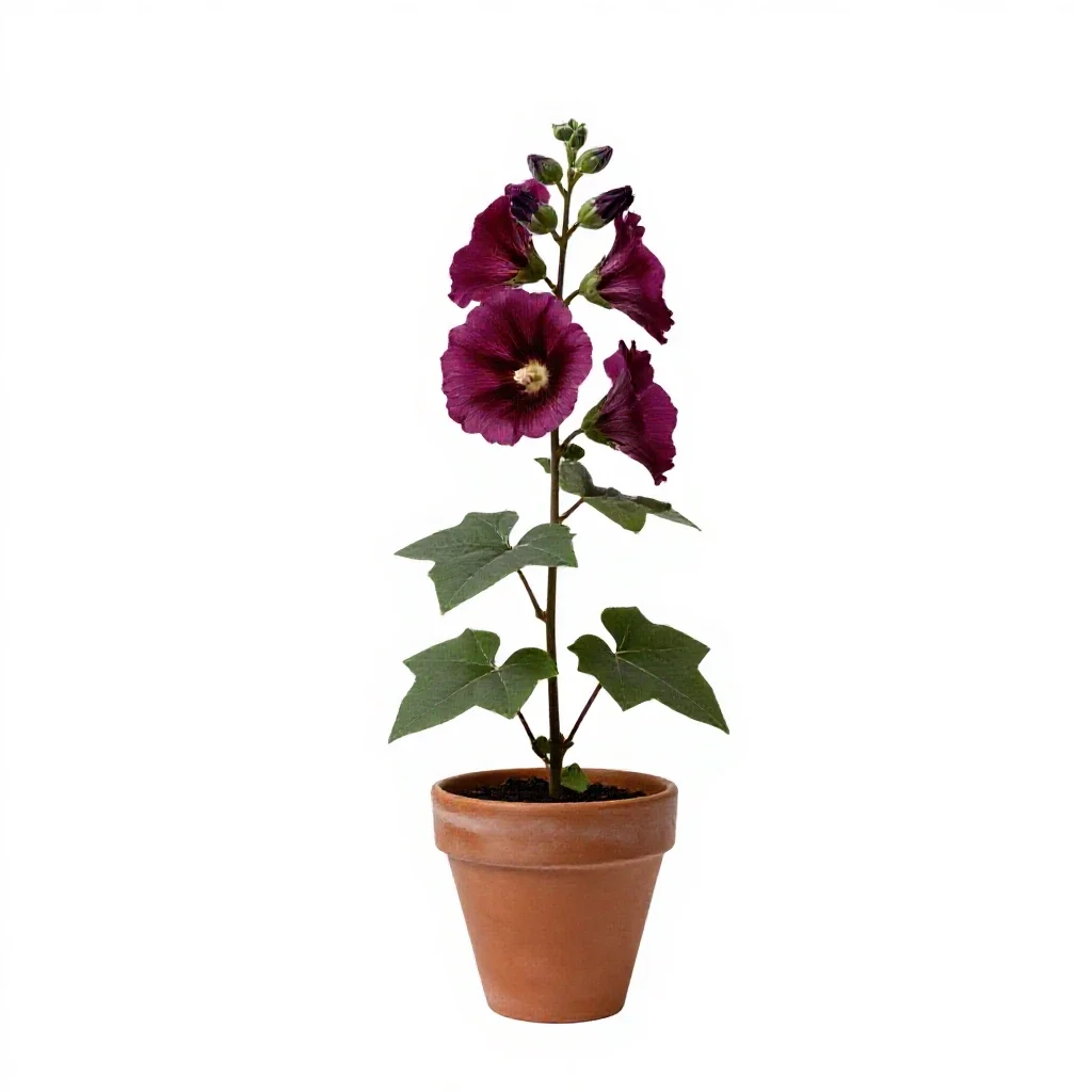 Mountain hollyhock isolated on a white background