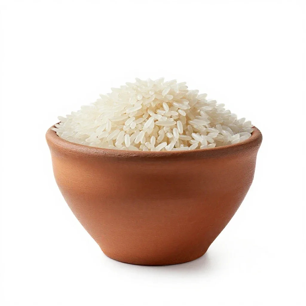 Mountain rice isolated on a white background