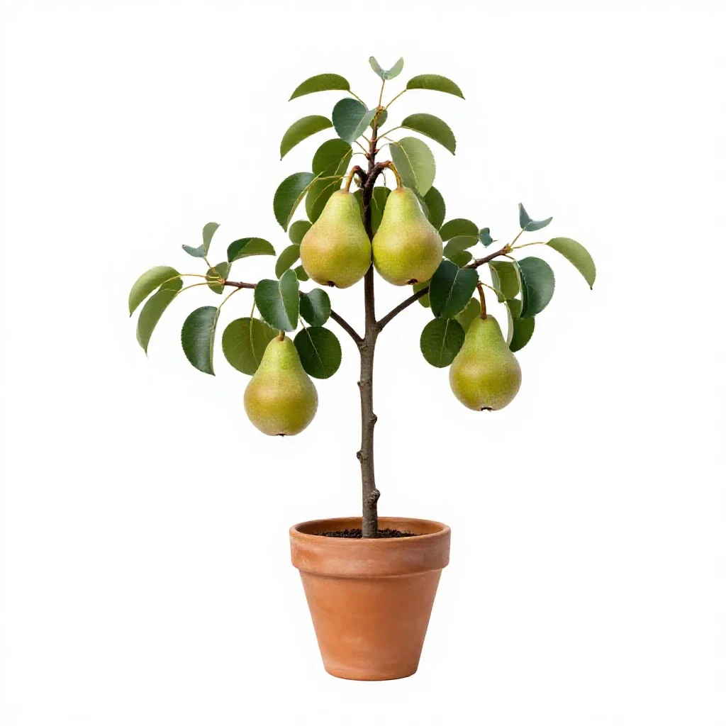 Native pear isolated on a white background