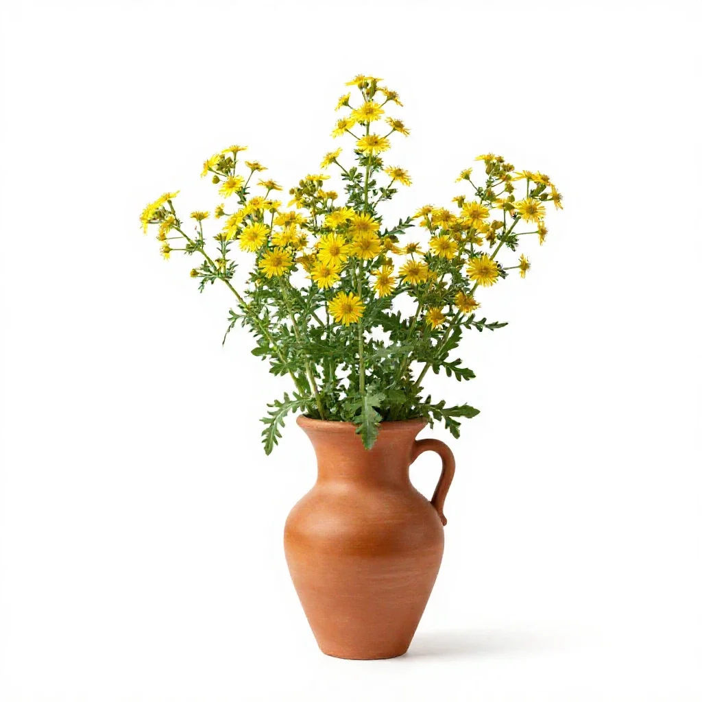 Nodding groundsel isolated on a white background