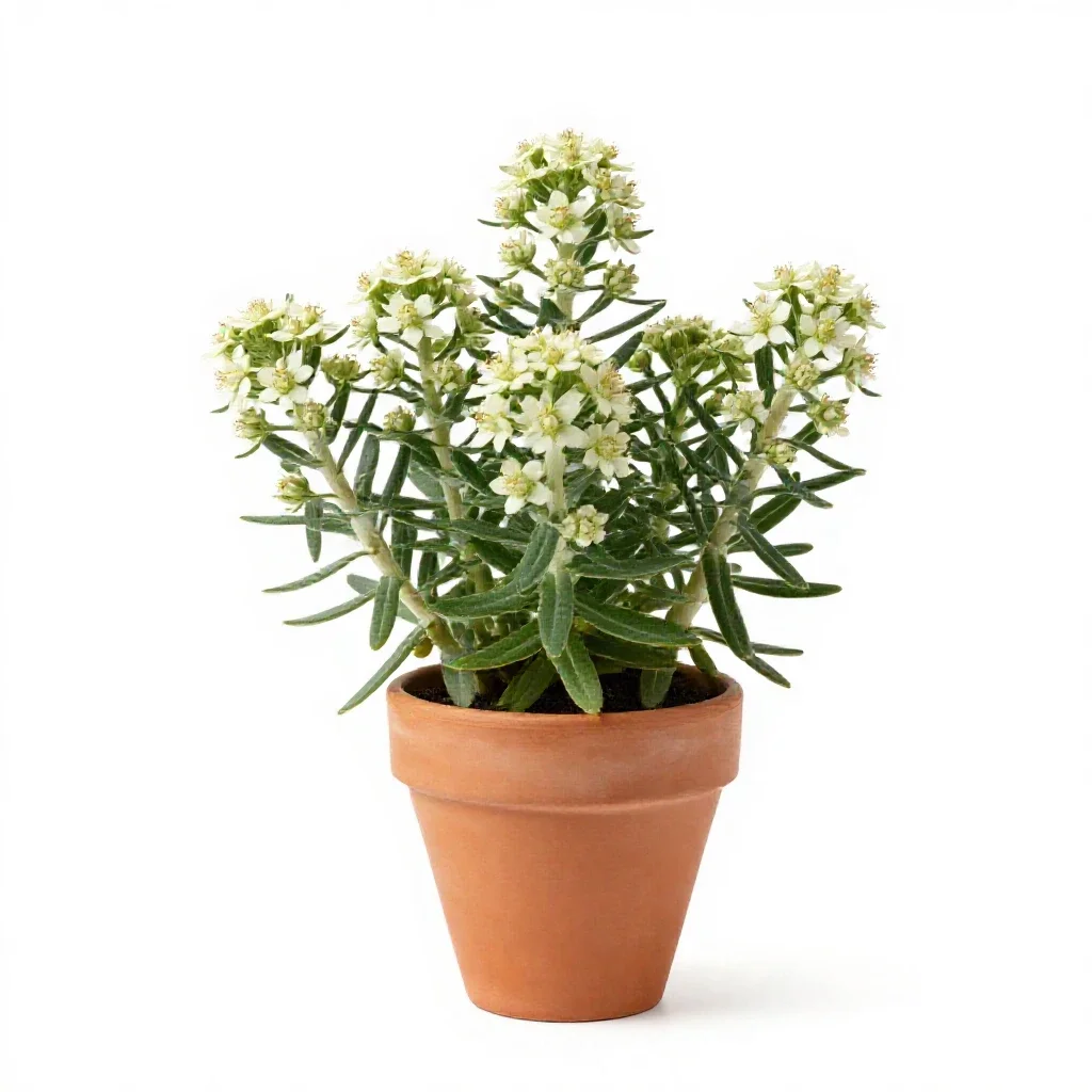 North island edelweiss isolated on a white background