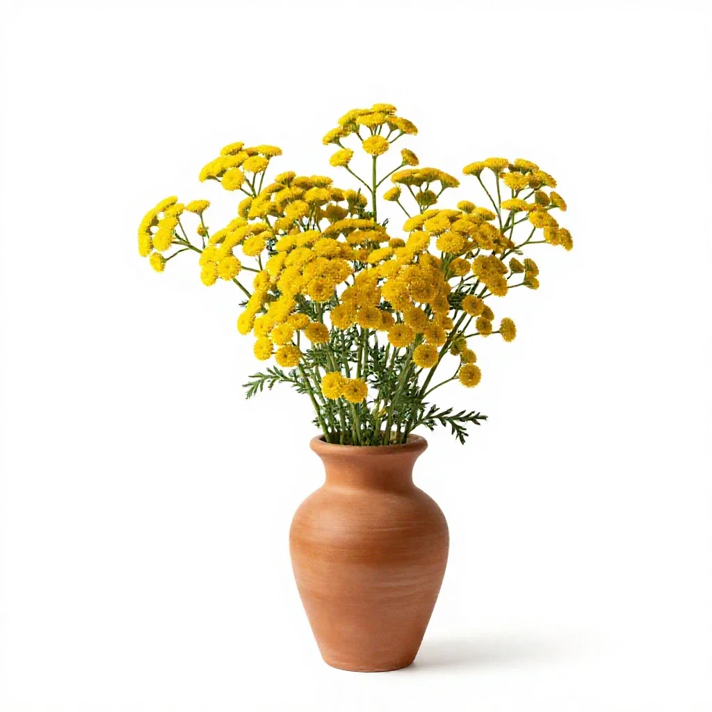Northern dune tansy isolated on a white background