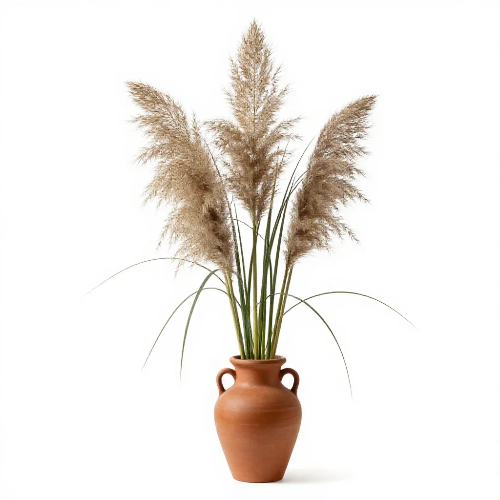 Pampas grass isolated on a white background