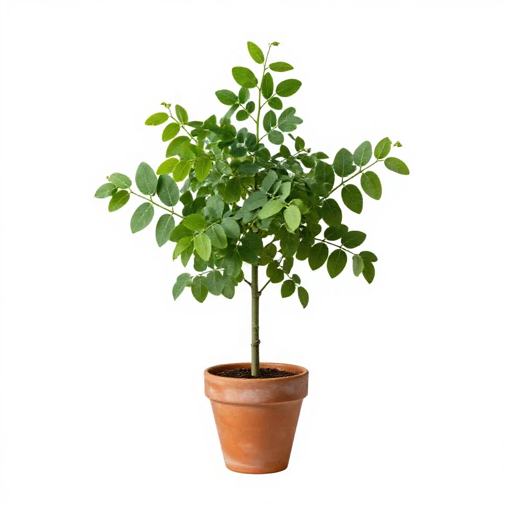 Pea tree isolated on a white background