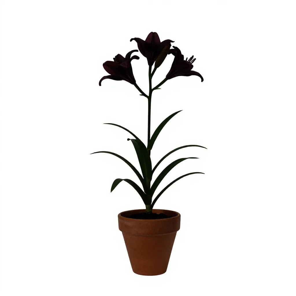Plantain lily isolated on a white background