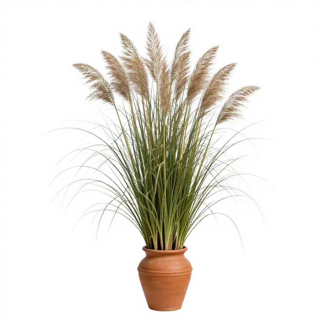 Plume grass isolated on a white background