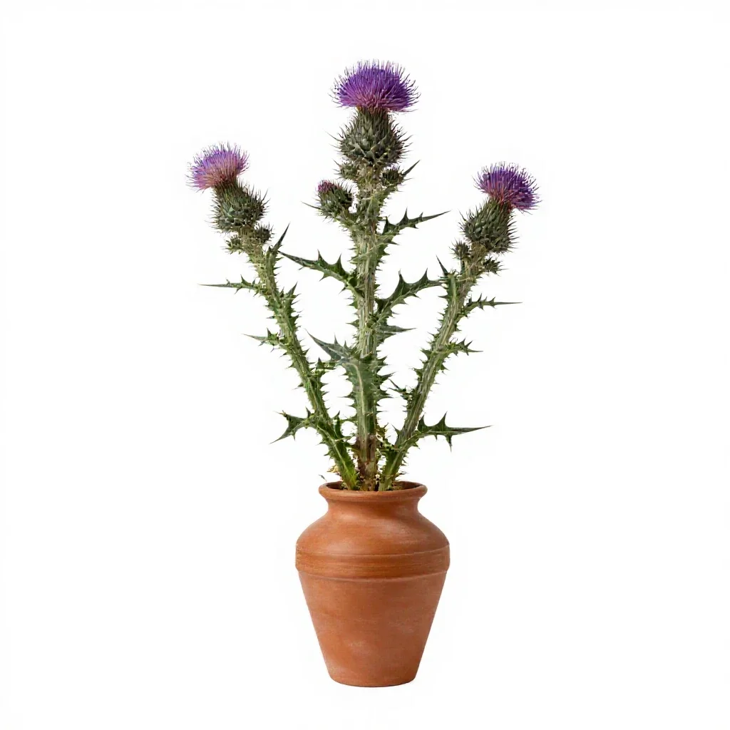 Plume thistle isolated on a white background