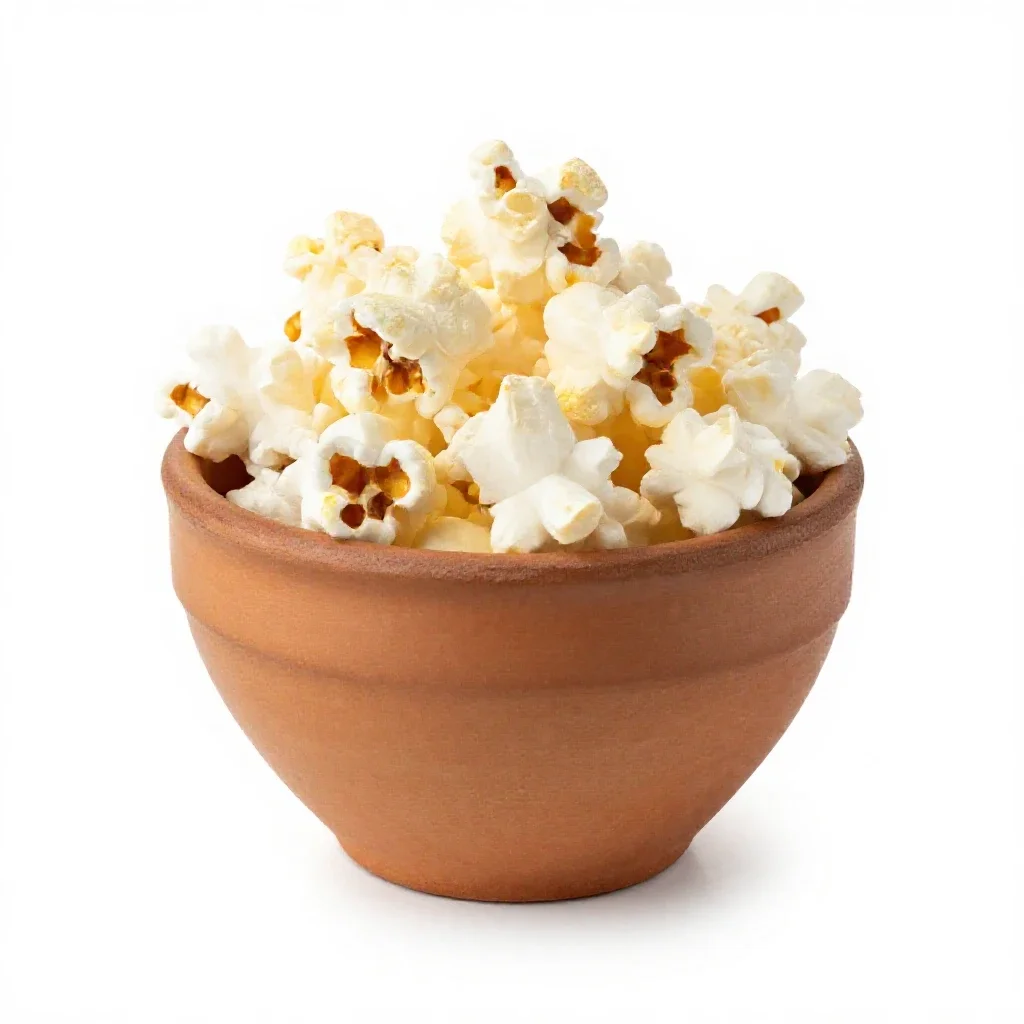 Popcorn isolated on a white background