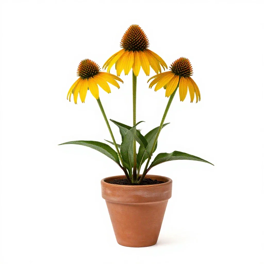 Prairie coneflower isolated on a white background