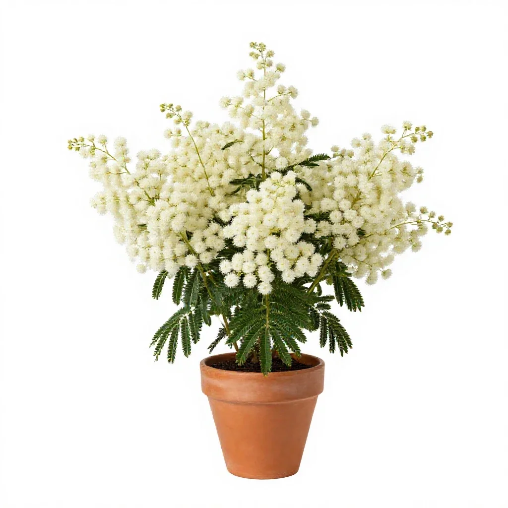 Prairie mimosa isolated on a white background