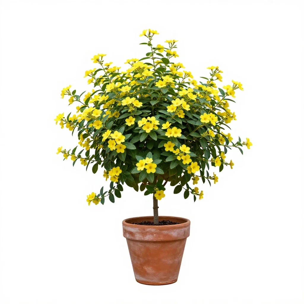 Primrose jasmine isolated on a white background