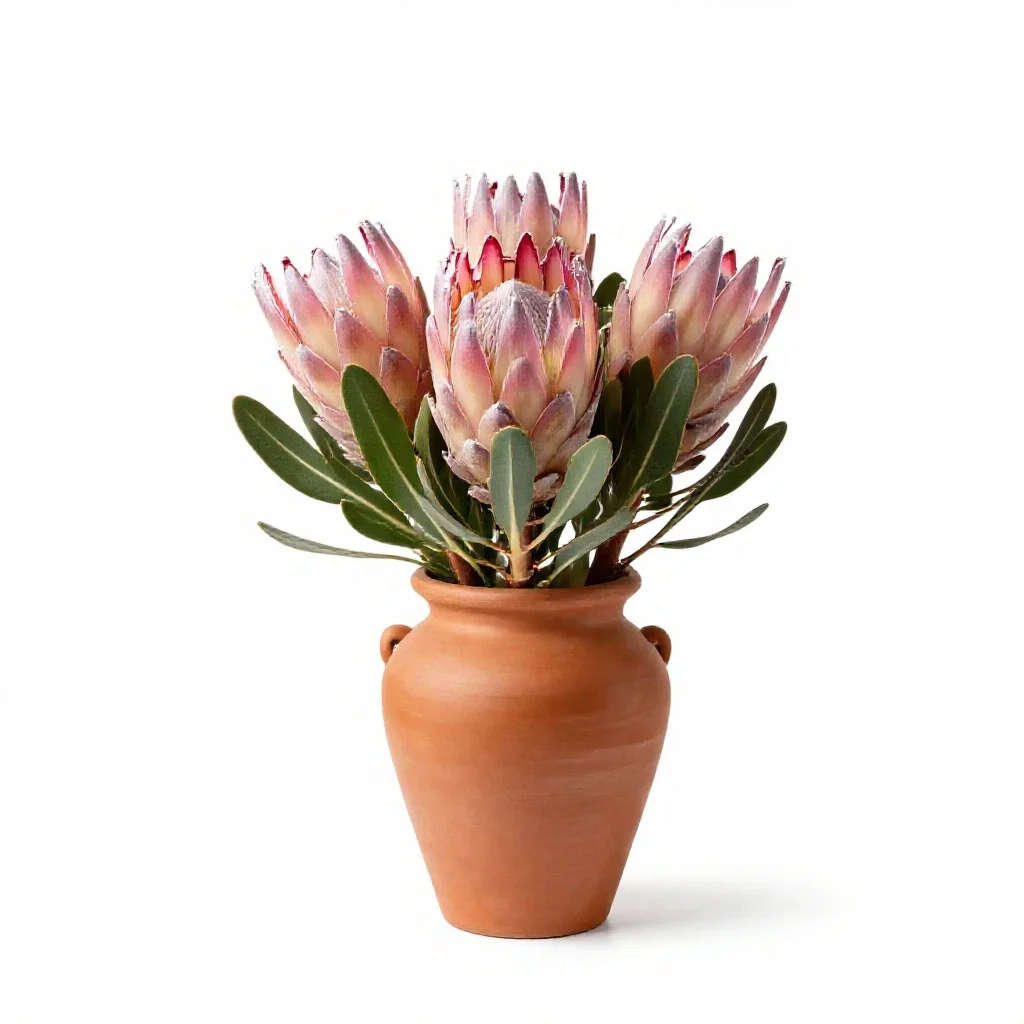 Protea isolated on a white background