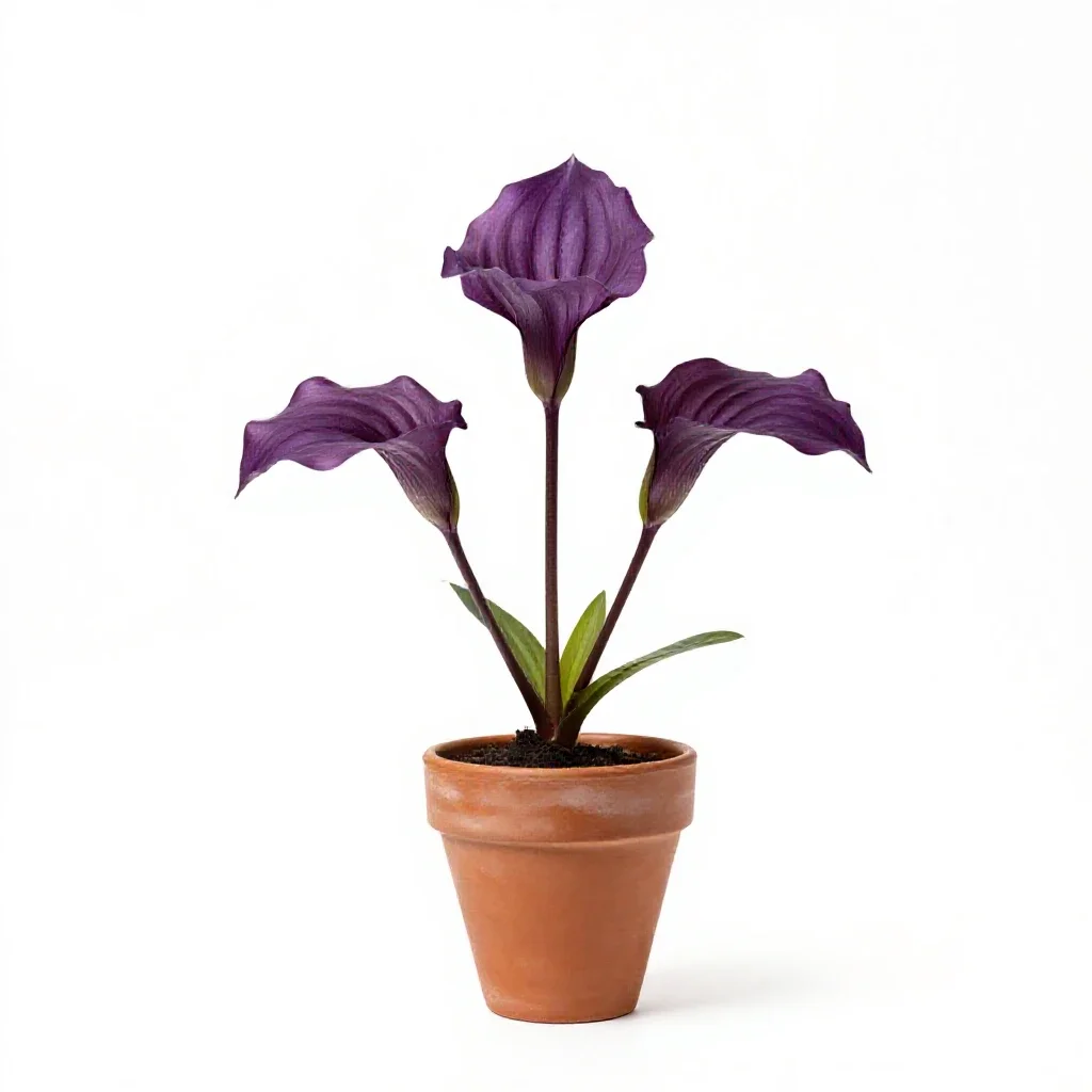 Purple trillium isolated on a white background