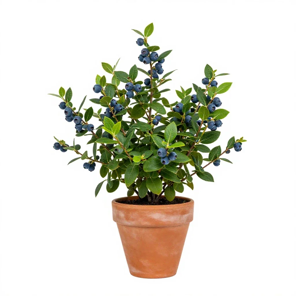 Rabbiteye blueberry isolated on a white background