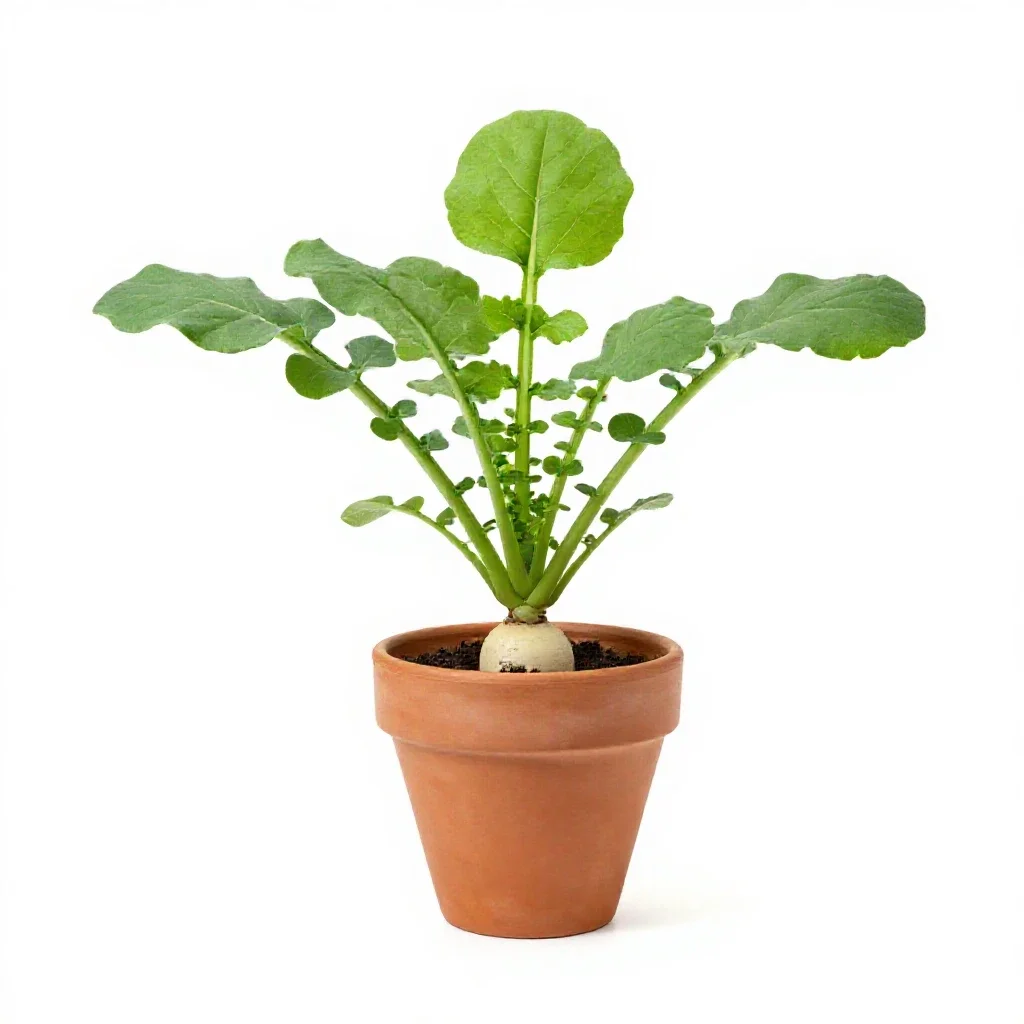 Radish plant isolated on a white background