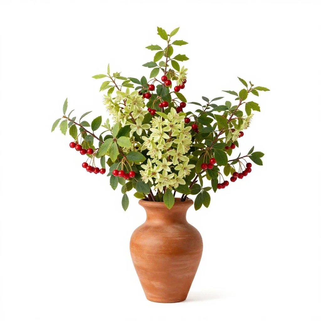 Red bryony isolated on a white background