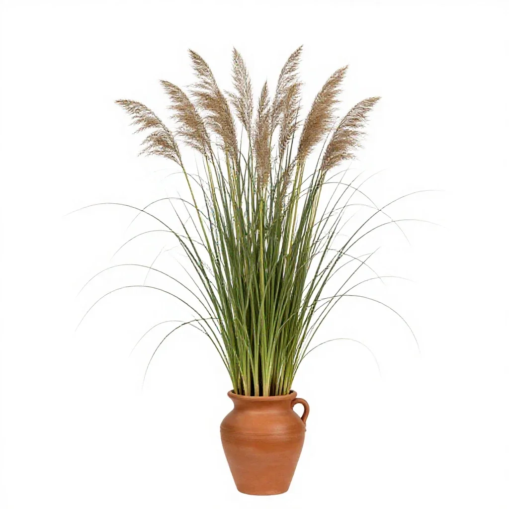 Salt reed grass isolated on a white background