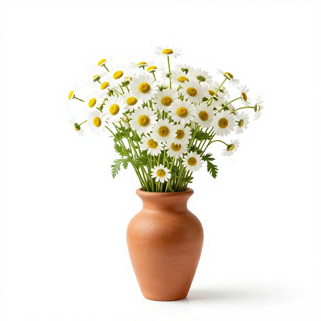 Scentless camomile isolated on a white background