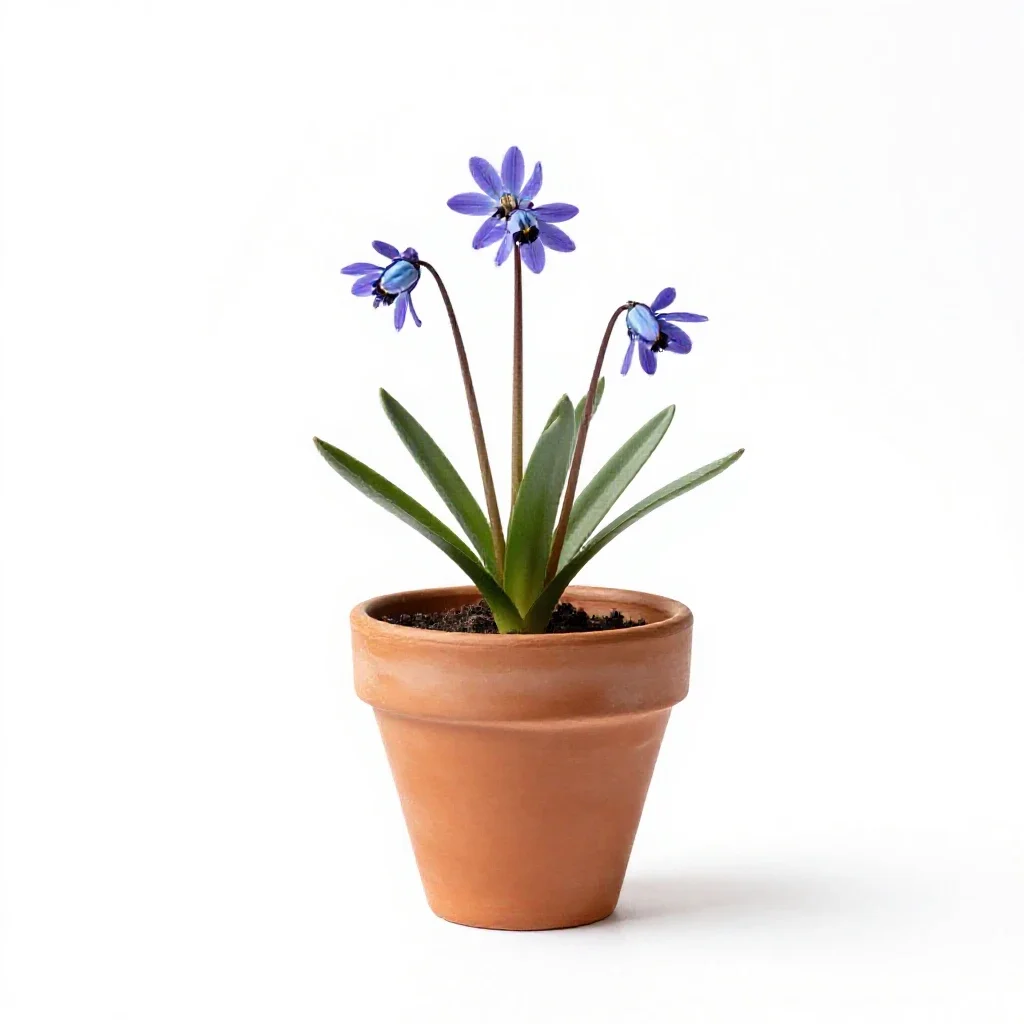 Scilla isolated on a white background