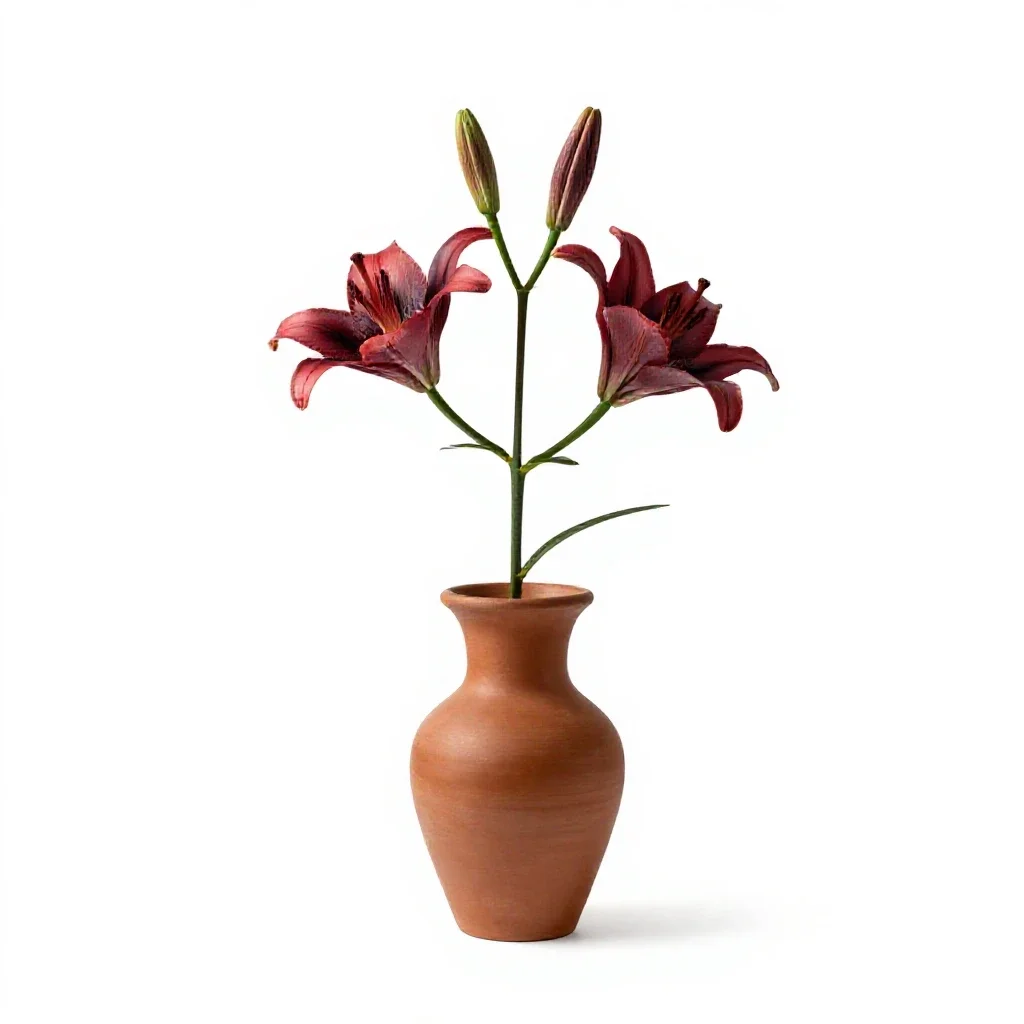 Sego lily isolated on a white background