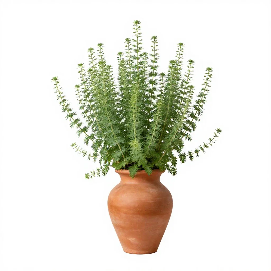 Sericea lespedeza isolated on a white background