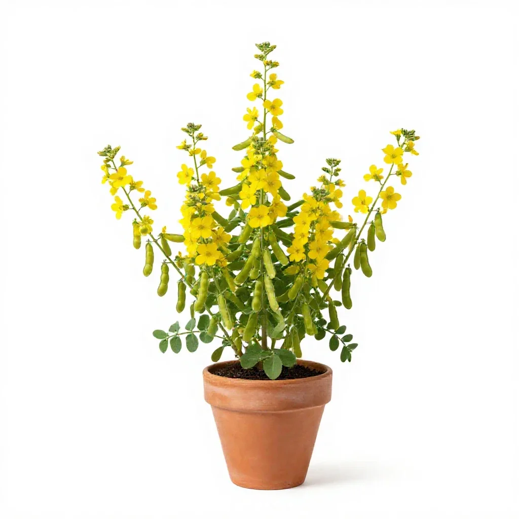 Sickle alfalfa isolated on a white background