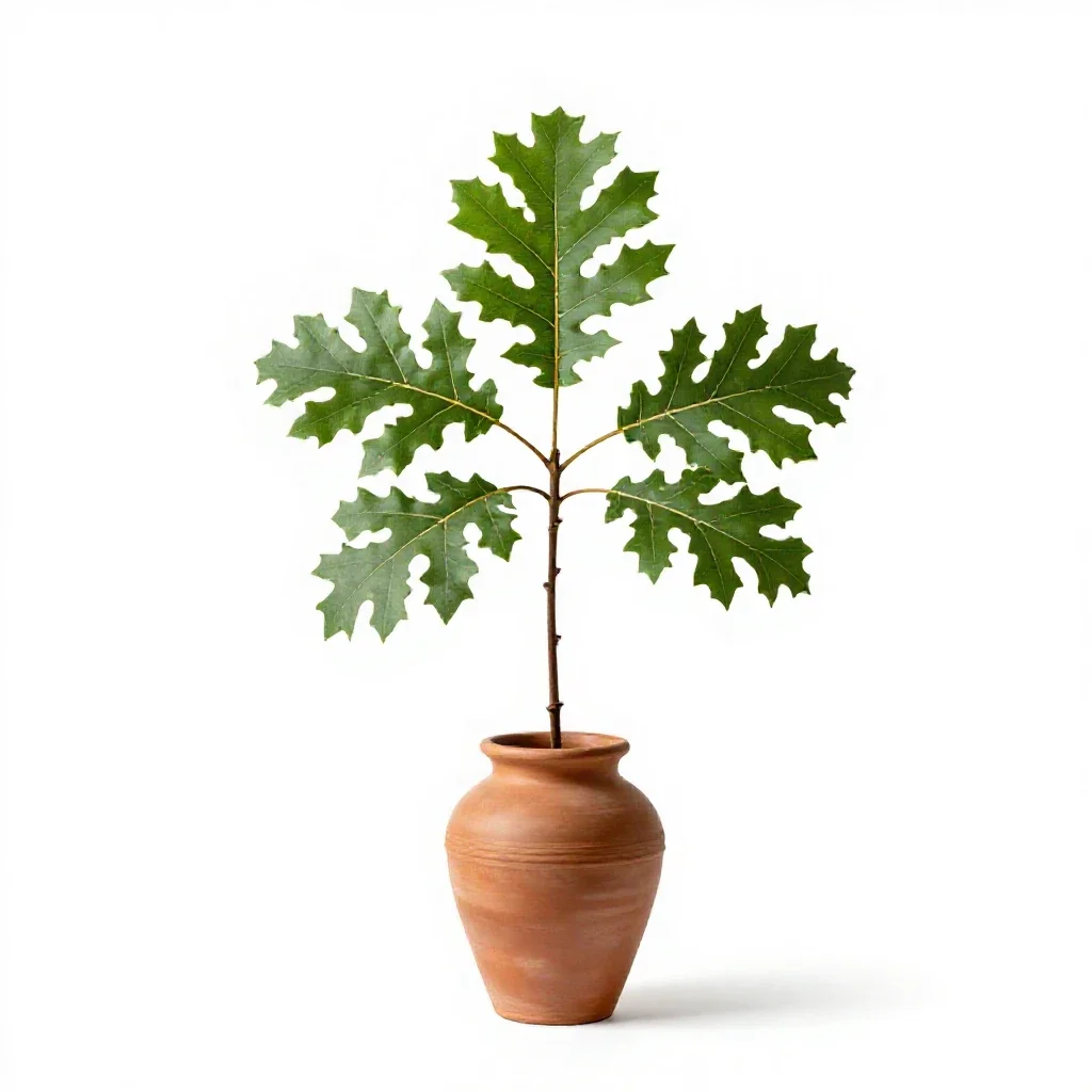 Silk oak isolated on a white background