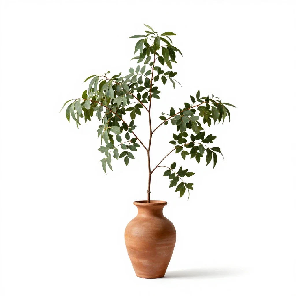 Silky oak isolated on a white background