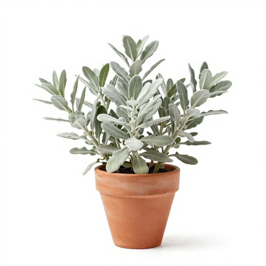 Silver sage isolated on a white background