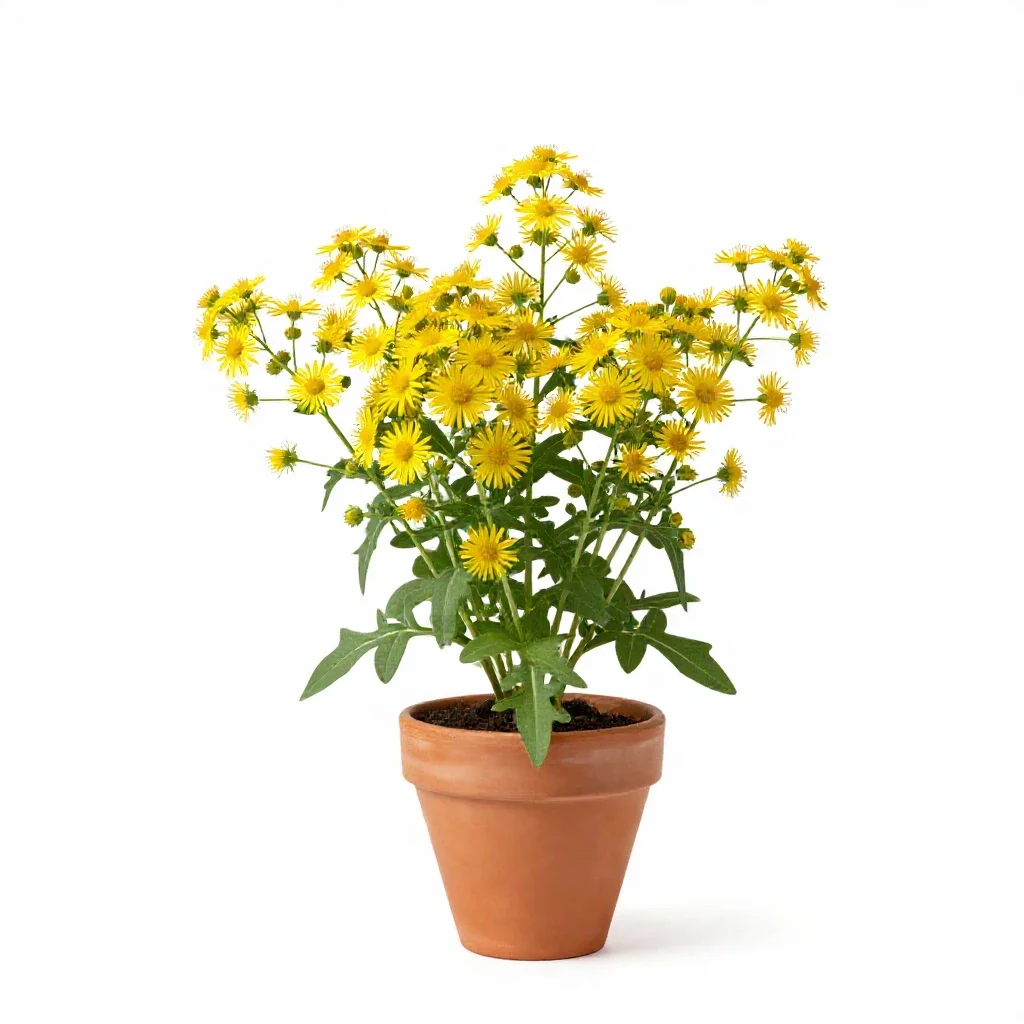 Sneezeweed isolated on a white background