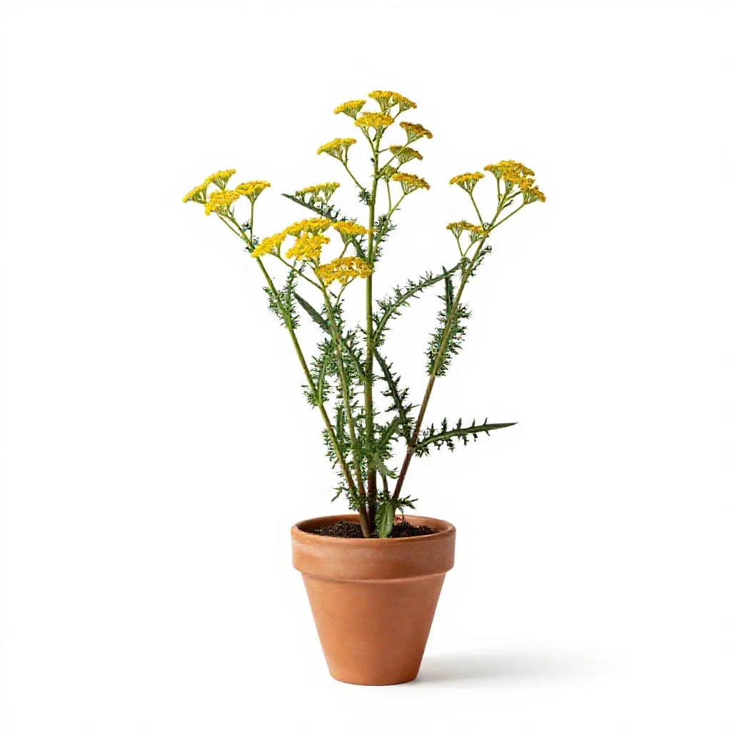 Sneezeweed yarrow isolated on a white background