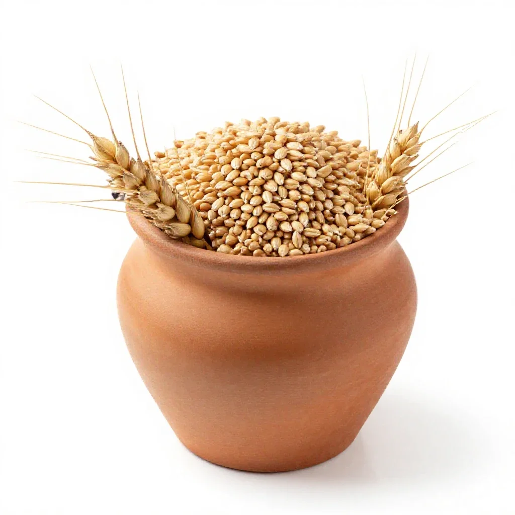 Soft wheat isolated on a white background