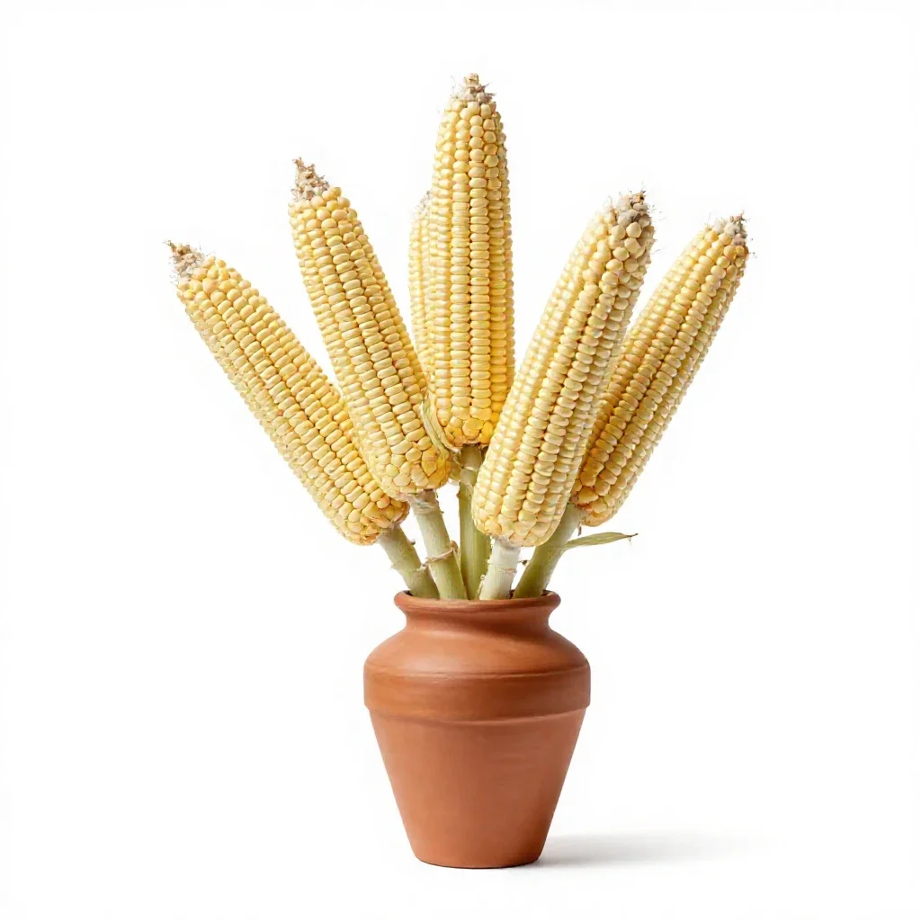 Squirrel corn isolated on a white background
