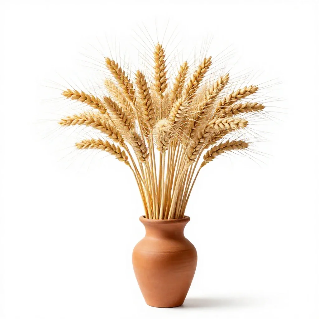 Squirreltail barley isolated on a white background