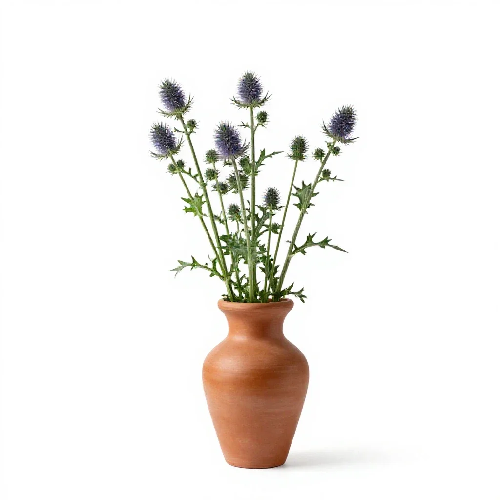 Stemless carline thistle isolated on a white background