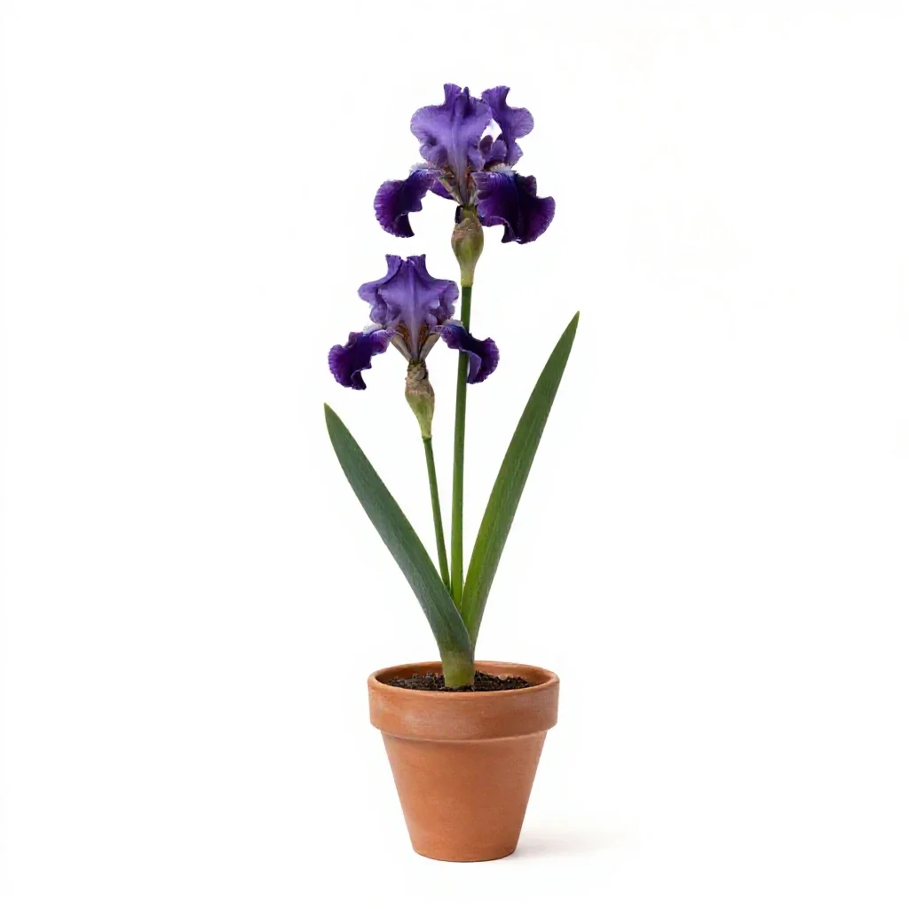 Stinking iris isolated on a white background