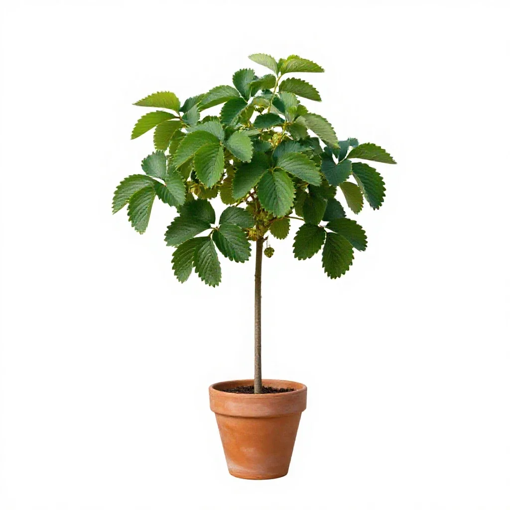 Strawberry tree isolated on a white background