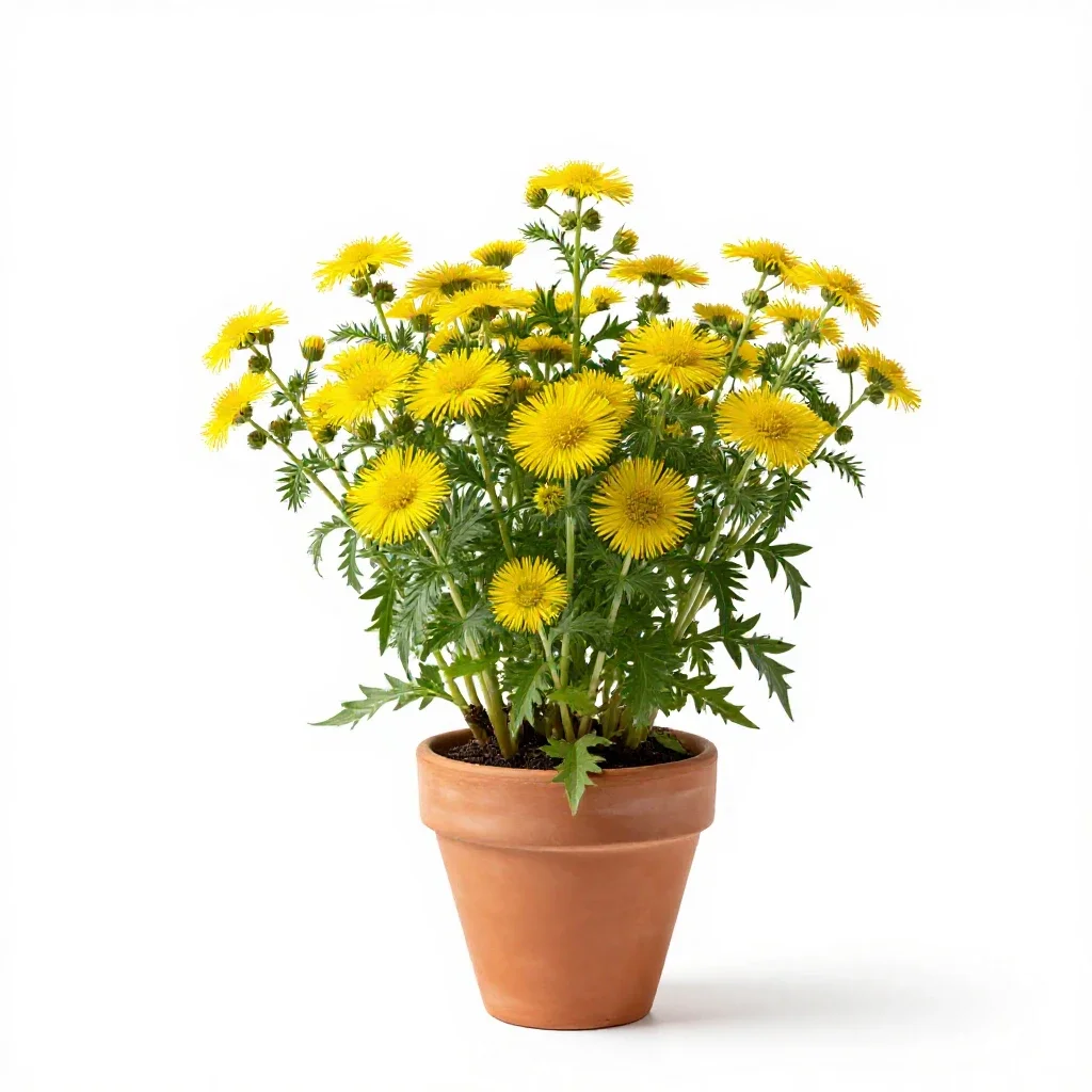 Sweet coltsfoot isolated on a white background