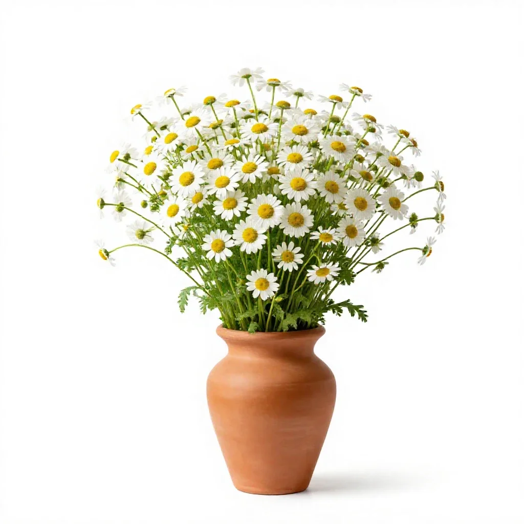 Sweet false chamomile isolated on a white background
