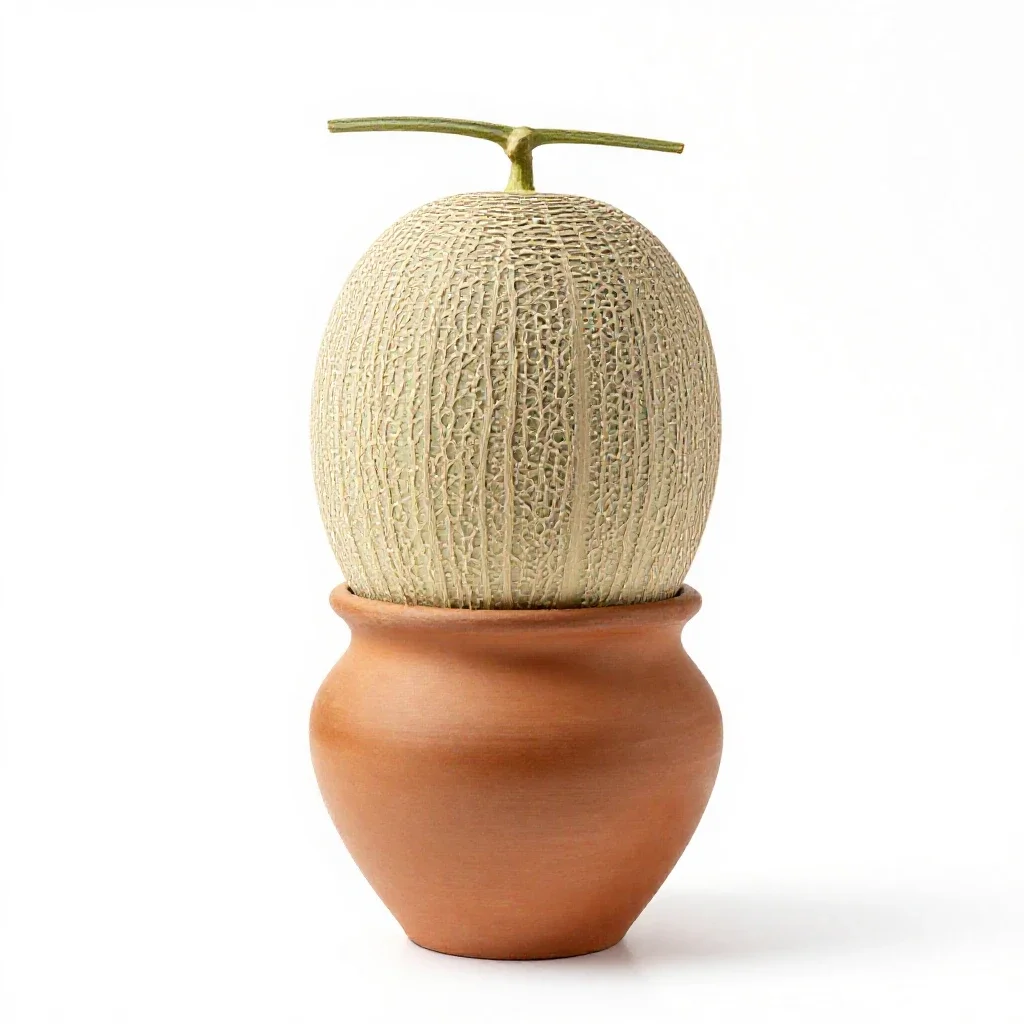 Sweet melon isolated on a white background
