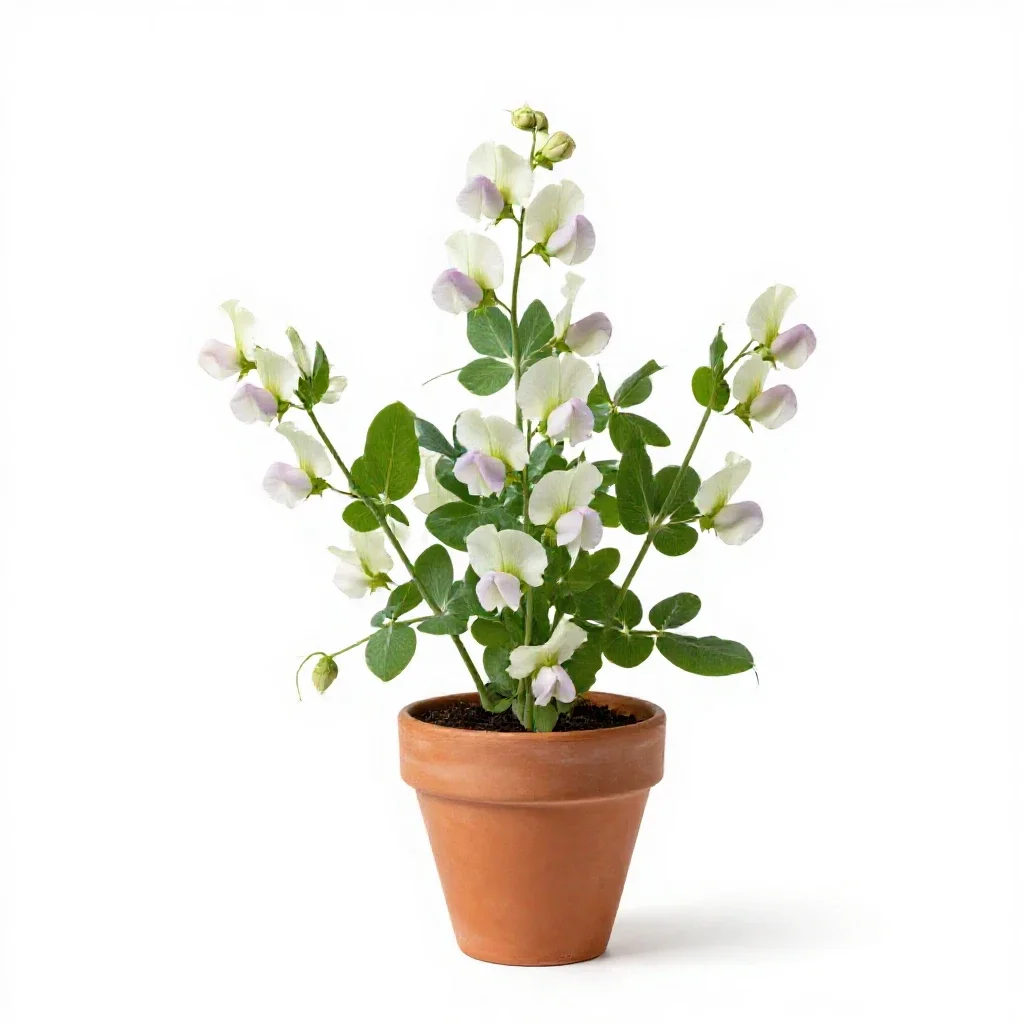 Sweet pea isolated on a white background