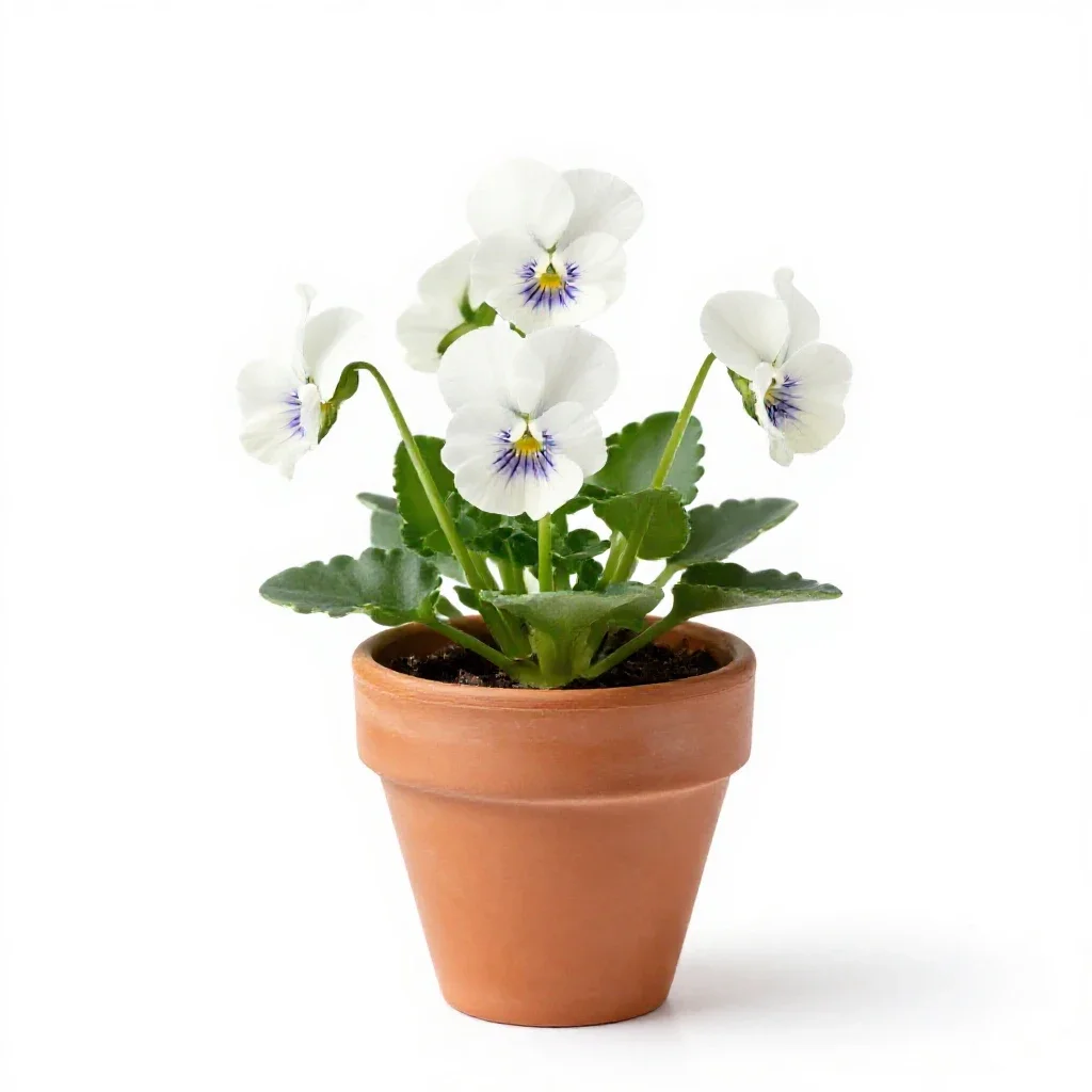 Sweet white violet isolated on a white background