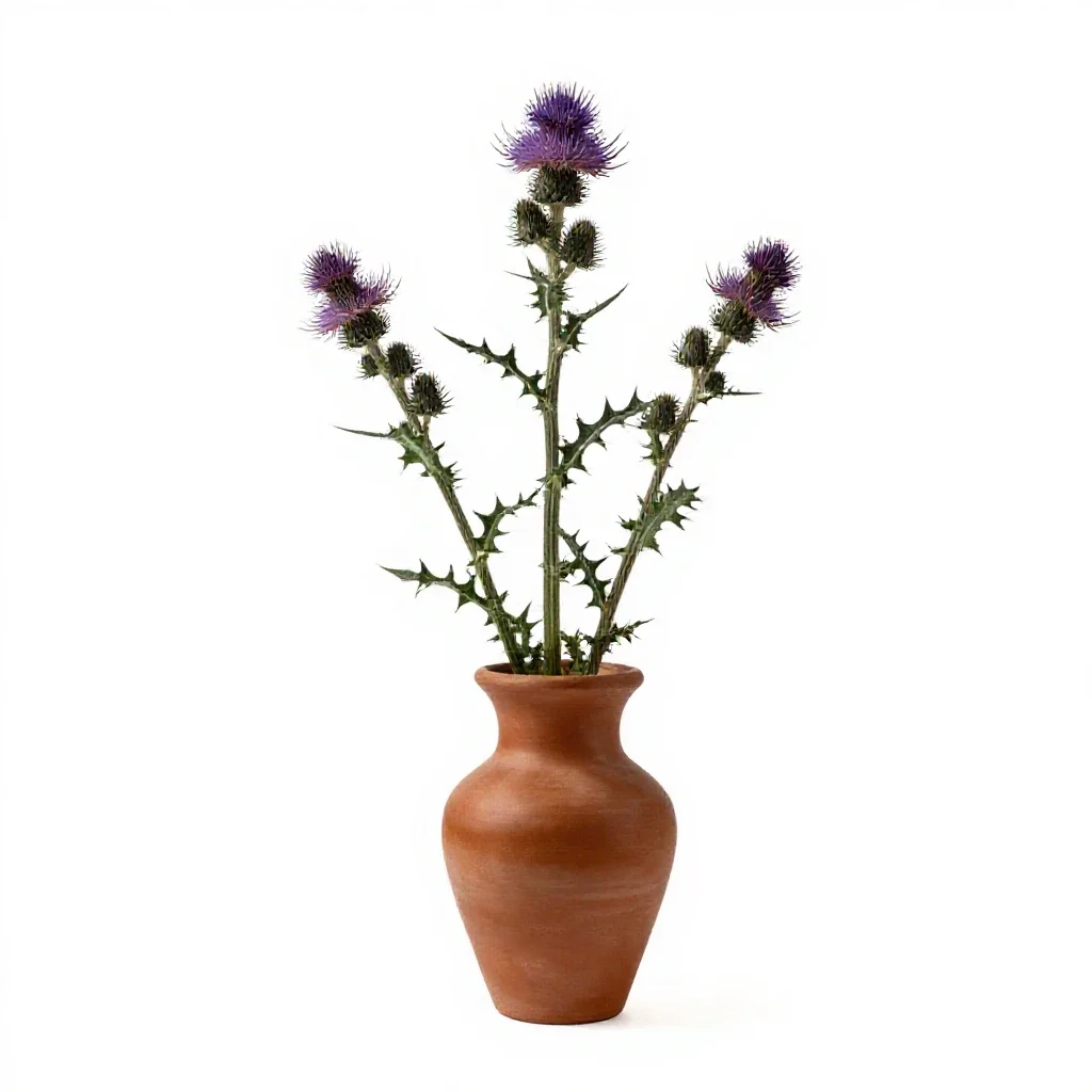 Thistle isolated on a white background