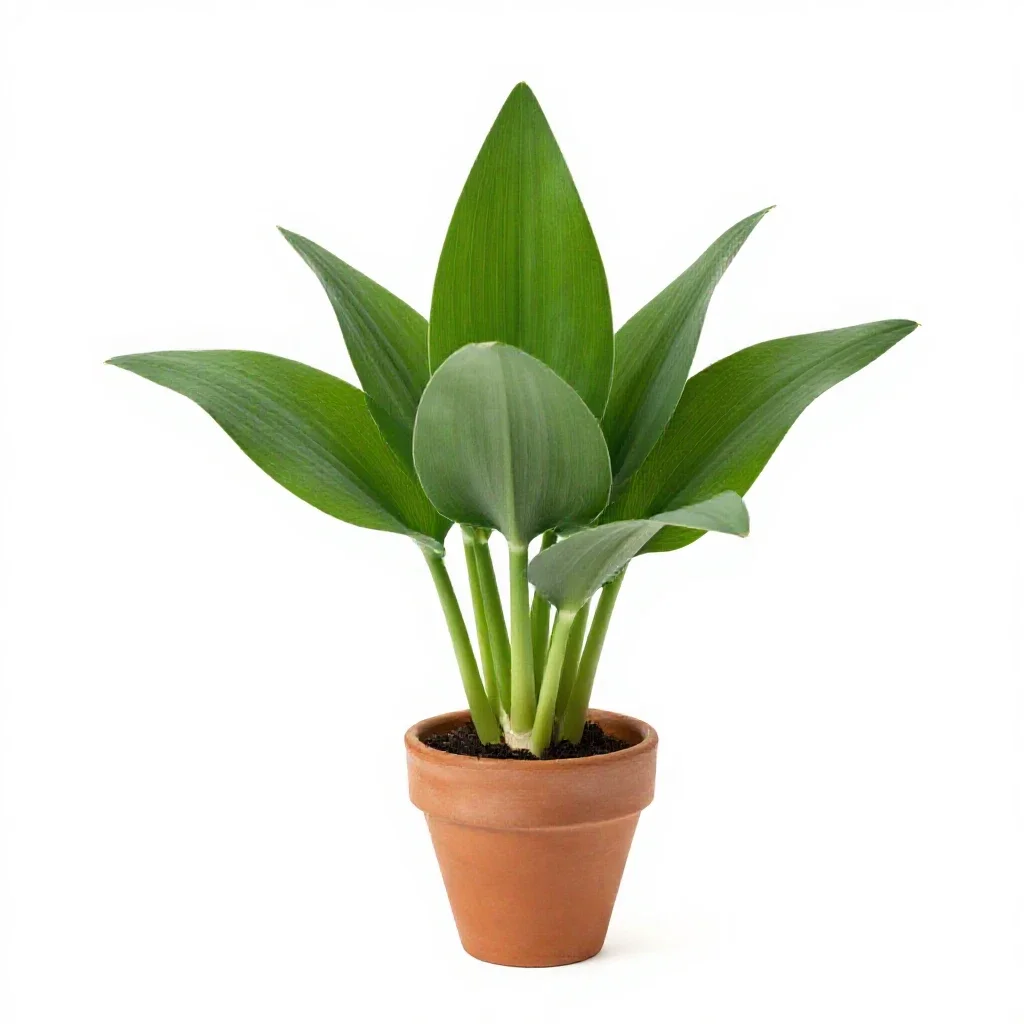 Three-cornered leek isolated on a white background