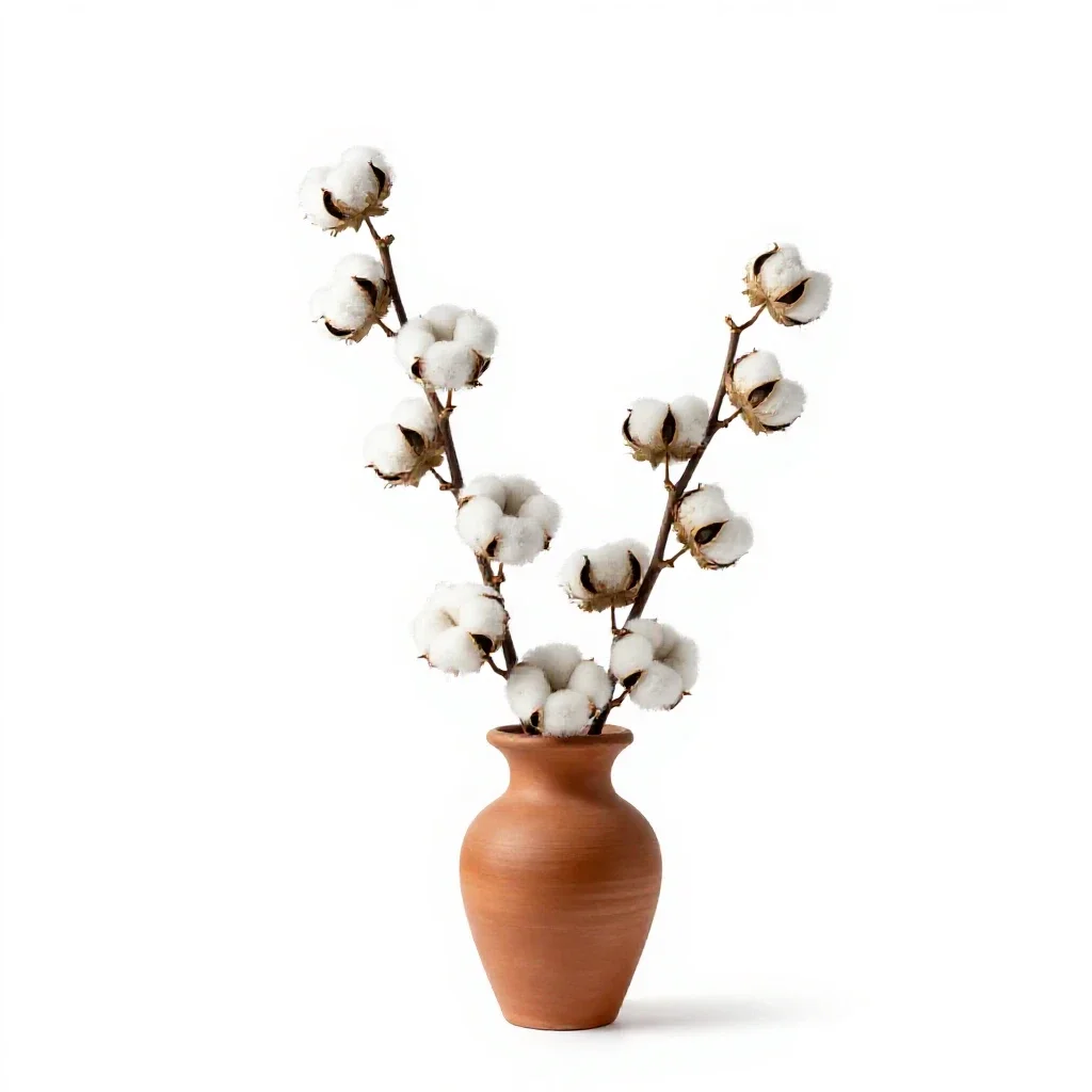 Tree cotton isolated on a white background