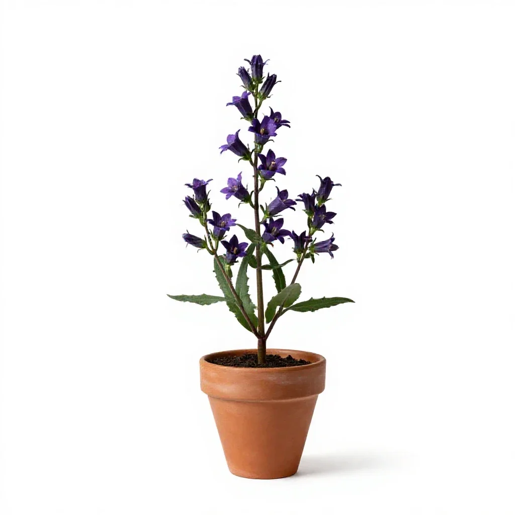 Tussock bellflower isolated on a white background